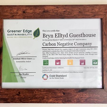Bryn Elltyd Eco House Pensionat Blaenau Ffestiniog Eksteriør billede